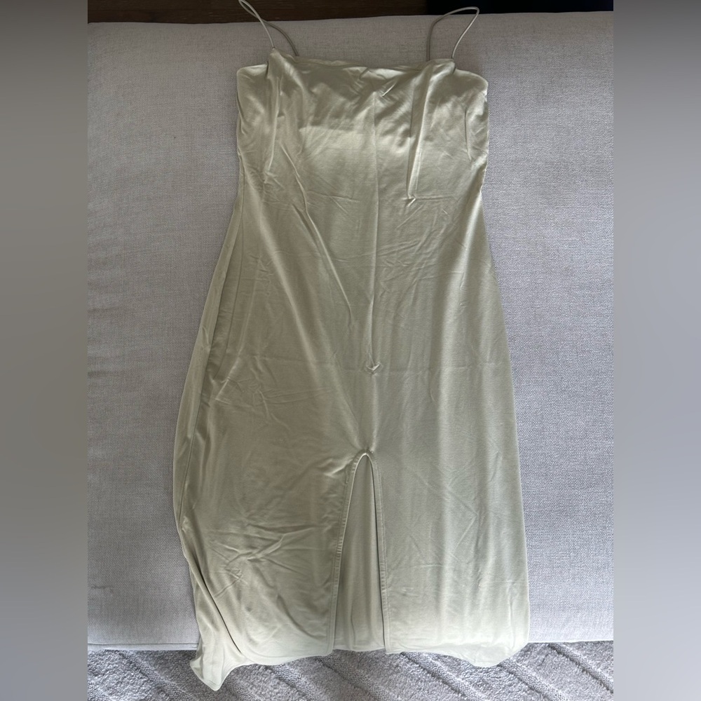 Reformation Cream Sleeveless Dress